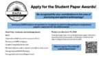 Submit your paper to the NAPA Student Awards! Deadline June 15, 2024.